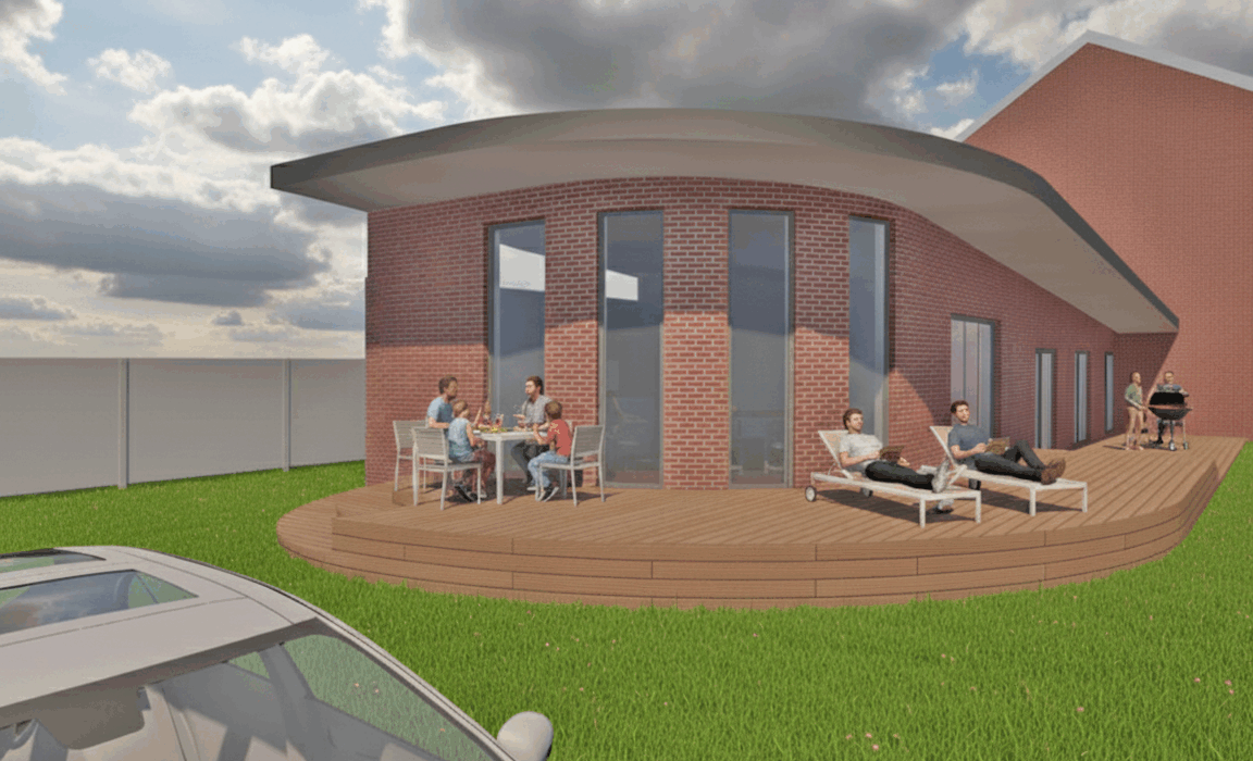 Construction d'une habitation de plain-pied - maçonnerie traditionnelle - Estinnes-au-Mont - Wallonie. - Existant. Architecture raisonnée, ossature bois, écoconstructions extensions, transformations, nouvelles constructions Liège, Wallonie. Architecture durable économique et conviviale. Architecte situé à Liège Wallonie.