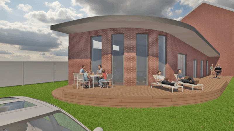 Construction d'une habitation de plain-pied - maçonnerie traditionnelle - Estinnes-au-Mont - Wallonie. - Existant. Architecture raisonnée, ossature bois, écoconstructions extensions, transformations, nouvelles constructions Liège, Wallonie. Architecture durable économique et conviviale. Architecte situé à Liège Wallonie.