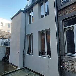 Régularisation de 3 logements, 2 commerces et de la façade arrière - Liège -